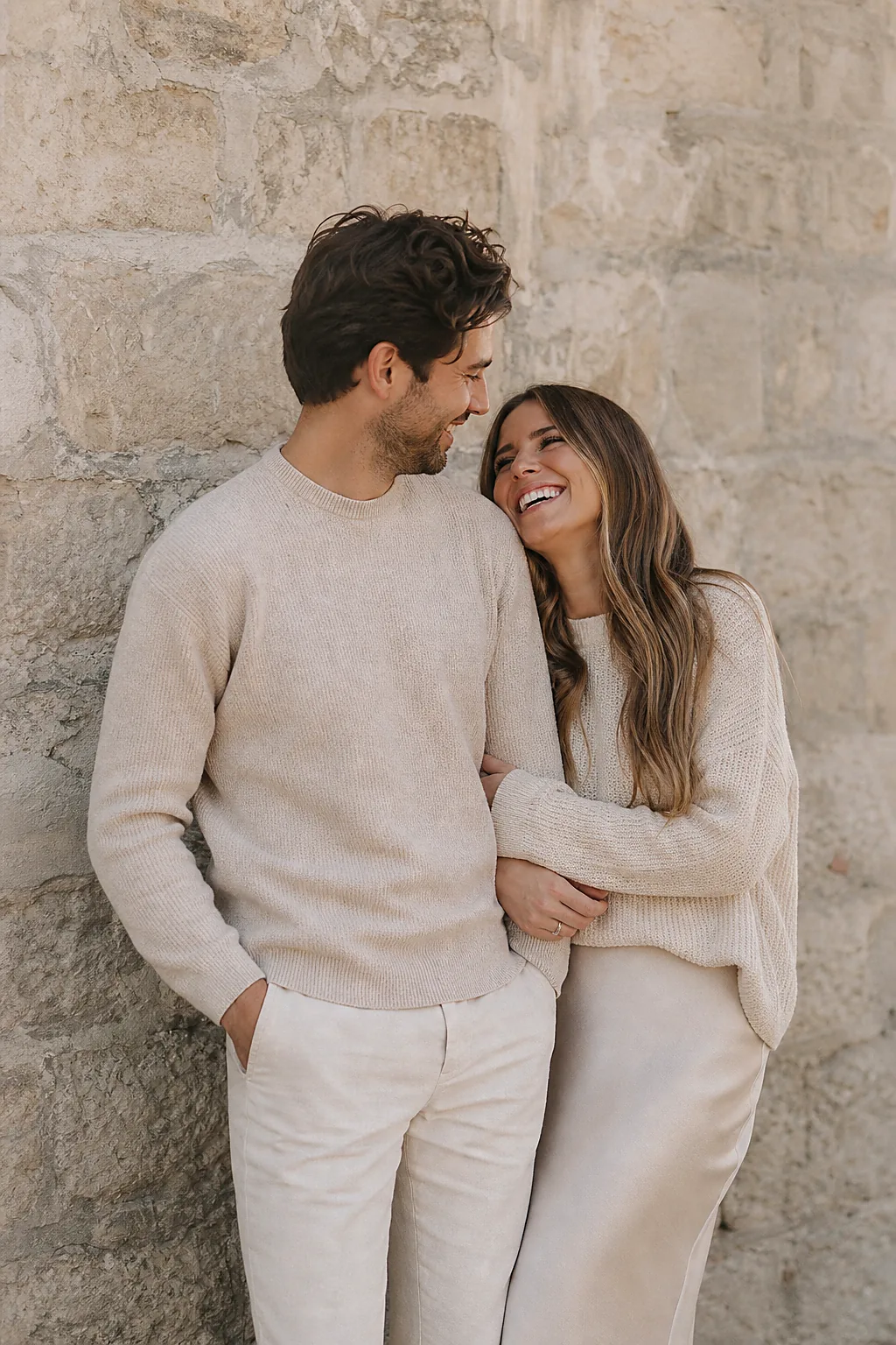 A relaxed engagement session for a couple